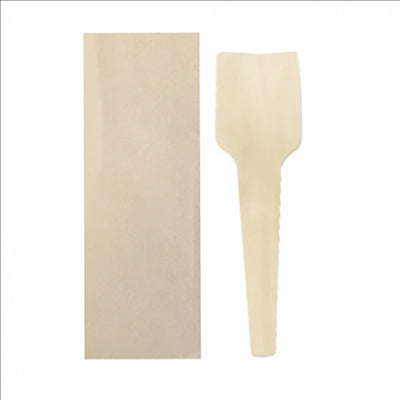 CUILLÈRES À GLACES EN SACHET  7 CM NATUREL BOIS (50 UNITÉS)