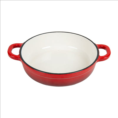 COCOTTE RONDE AVEC COUVERCLE 1,9 L Ø 23x5,8 CM ROUGE FER (4 UNITÉS)