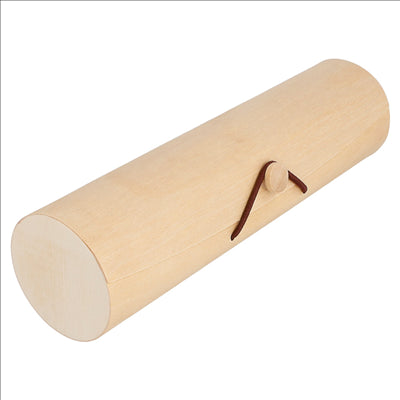 BOÎTES CYLINDRIQUES POUR 7/9 MACARONS  Ø 6x22,5 CM NATUREL BOIS (50 UNITÉS)