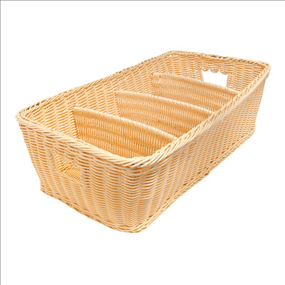 CORBEILLE POUR COUVERTS SIMILAIRE OSIER  53x31x15 CM NATUREL PP (1 UNITÉ)