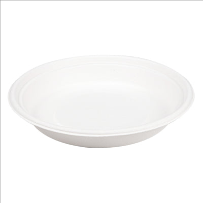 BOLS 'BIONIC' 700 ML Ø 20,8x3,4 CM BLANC BAGASSE (400 UNITÉS)