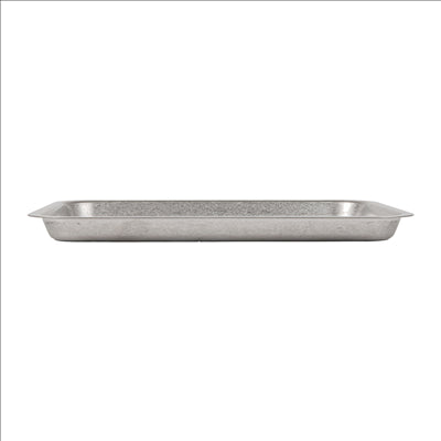 PLATEAUX RECTANGULAIRES 'ARTINOX' 200 ML 19x14x1,3 CM ARGENTE INOX (10 UNITÉS)