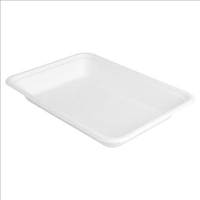 BARQUETTES 'BIONIC' 350 ML 19,6x14,7x2,7 CM BLANC BAGASSE (1000 UNITÉS)