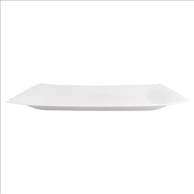 ASSIETTES CARRÉES  245 G/M2 23x23 CM BLANC CARTON (400 UNITÉS)