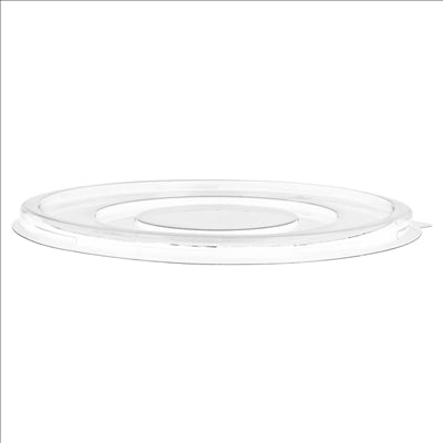 COUVERCLES BAS POUR SALADIERS 224.33-215.05 'BIONIC'  Ø 18x1 CM TRANSPARENT PET (600 UNITÉS)