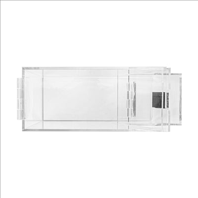 PRÉSENTOIR POUR PRODUITS EN VRAC, EMPILABLE  28x14x10 CM TRANSPARENT ACRYLIQUE (1 UNITÉ)