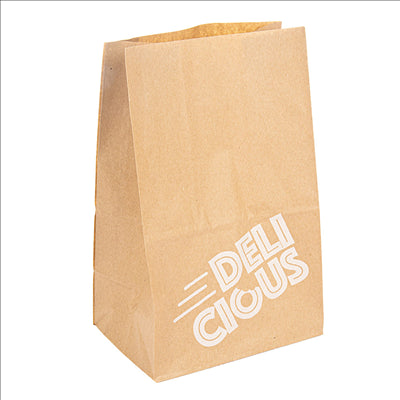 SACS SOS SANS ANSES - DELICIOUS TO GO  48 G/M2 18+12x28 CM NATUREL KRAFT (500 UNITÉS)