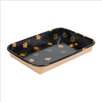 RÉCIPIENTS POUR "SUSHI"  20PE + 280 +16PE G/M2 18,5x12,9x2,4 CM NOIR KRAFT (600 UNITÉS)