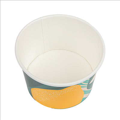 POTS À GLACES 'AMALFI' 120 ML 210 + 18 PE G/M2 Ø7,7x4,7 CM BLANC CARTON (2000 UNITÉS)