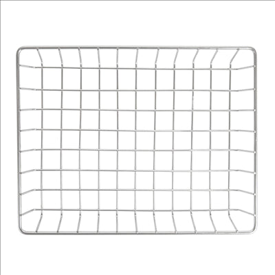 BASKET RECTANGULAIRE 'ARTINOX'  23x18x2,5 CM ARGENTE INOX (6 UNITÉS)