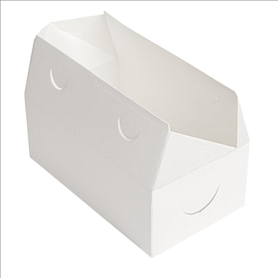 BOÎTES REPAS À EMPORTER 'THEPACK' 1 L 250 G/M2 11x18x7 CM BLANC CARTON ONDULÉ NANO-MICRO (300 UNITÉS)