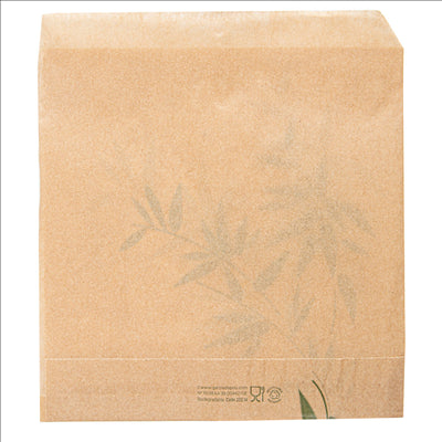 PAPIER INGRAISSABLES OUVERT 2 CÔTÉS FAST FOOD 'FEEL GREEN' 34 G/M2 13x14 CM NATUREL PARCH.INGRAISSABLE (1000 UNITÉS)