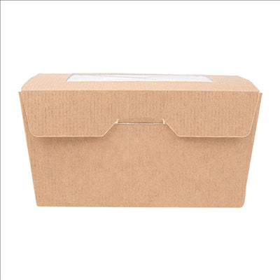 BOÎTES AVEC FENÊTRE 'THEPACK' 780 ML 220 G/M2 + OPP 11,2x9x6,4 CM NATUREL CARTON ONDULÉ NANO-MICRO (300 UNITÉS)