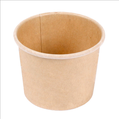 PETITS POTS 80 ML (2,6 oz) 210 + 18 PE G/M2 Ø6,15/4,75x4,8 CM MARRON CARTON (1000 UNITÉS)