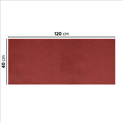 "TÊTE À TÊTE" PLIAGE 1/2 'SPUNBOND' 60 G/M2 40x120 CM BORDEAUX PP (400 UNITÉS)