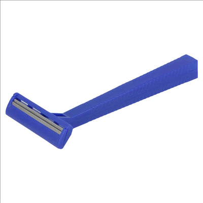 RASOIRS EN VRAC DOUBLE LAME  10 CM BLEU HDPE (100 UNITÉS)