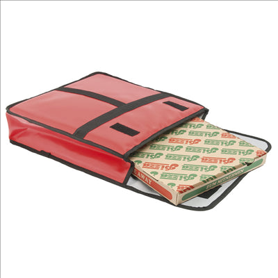 SAC TRANSPORT PIZZA 46 CM  49x48,5x13 CM ROUGE VINYL (1 UNITÉ)