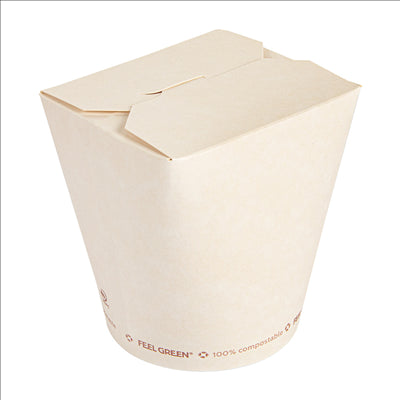 RÉCIPIENTS MULTIUSAGES 'COMPOSTABLE' 960 ML 325 G/M2 Ø9x10,8 CM BLANC CARTON (450 UNITÉS)