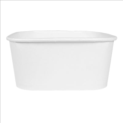 RÉCIPIENTS CARRÉS 1230 ML 320 + 26 PE G/M2 16,7x16,7x6,6 CM BLANC KRAFT (300 UNITÉS)