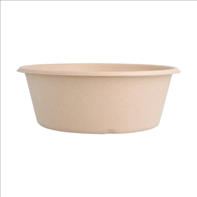 BOLS 'BIONIC' 600 ML Ø 15x5,5 CM NATUREL BAGASSE (400 UNITÉS)