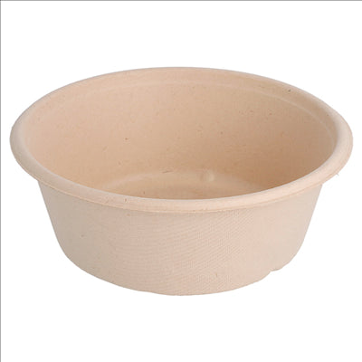 BOLS 'BIONIC' 600 ML Ø 15x5,5 CM NATUREL BAGASSE (400 UNITÉS)