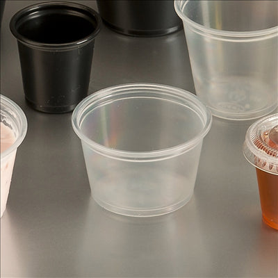 PETITS POTS MICRO-ONDABLES 60 ML Ø6,2x3,2 CM TRANSPARENT PP (2500 UNITÉS)