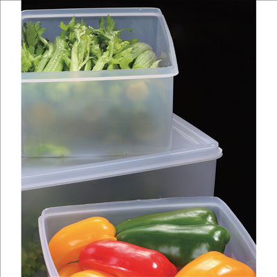 RÉCIPIENT ALIMENTS + COUVERCLE INCORPORÉ 2500 ML 18,5x18,5x11 CM BLANC PP (1 UNITÉ)