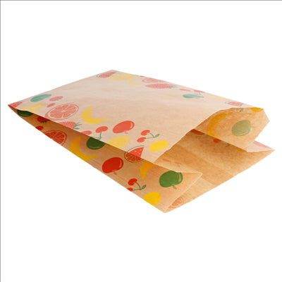 SACHETS PLATS POUR FRUITS 1/2 KG 32 G/M2 14+9x22 CM NATUREL KRAFT (500 UNITÉS)