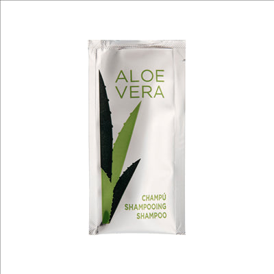 SACHETS SHAMPOOING 'ALOE VERA' 10 ML 10x5 CM (1000 UNITÉS)