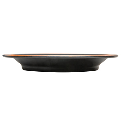 ASSIETTES 'ASAMI WARE' 650 ML Ø25,4x3,4 CM NOIR MÉLAMINE (12 UNITÉS)