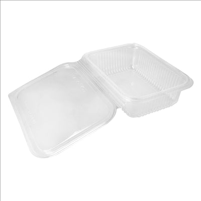 SALADIERS AVEC CHARNIÈRE 750 ML 18,8x14,3x5,2 CM TRANSPARENT PLA (400 UNITÉS)