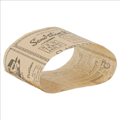 ANNEAUX KRAFT SANDWICHES 'TIMES' 34 G/M2 7x26 CM NATUREL PARCH.INGRAISSABLE (5000 UNITÉS)