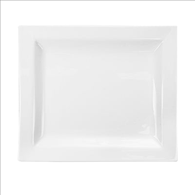 ASSIETTES RECTANGULAIRES  27x23,5 CM BLANC PORCELAINE (12 UNITÉS)