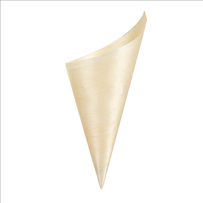 CORNETS EN FEUILLE DE PEUPLIER  24 CM NATUREL BOIS (500 UNITÉS)