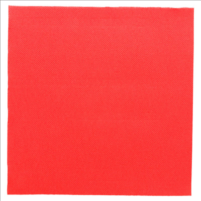 SERVIETTES ECOLABEL 'DOUBLE POINT' 18 G/M2 39x39 CM ROUGE OUATE (1200 UNITÉS)