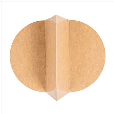 SÉPARATEUR 2 COMPARTIMENTS SALADIER 226.64  300 + 18 PE G/M2 Ø25,4/14x6,3 CM NATUREL KRAFT (600 UNITÉS)