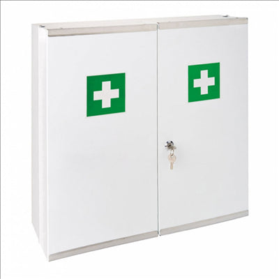 ARMOIRE PHARMACIE  52,5x19,5x53 CM BLANC ACIER (1 UNITÉ)