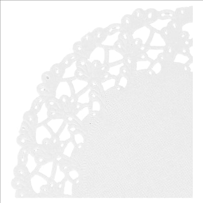 DENTELLES RONDES AJOURÉES  53 G/M2 Ø 11,5 CM BLANC PAPIER (250 UNITÉS)