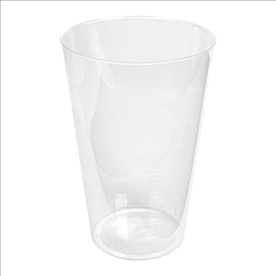 VERRES INJECTÉS 400 ML Ø 8,5/6x13 CM TRANSPARENT PS (500 UNITÉS)