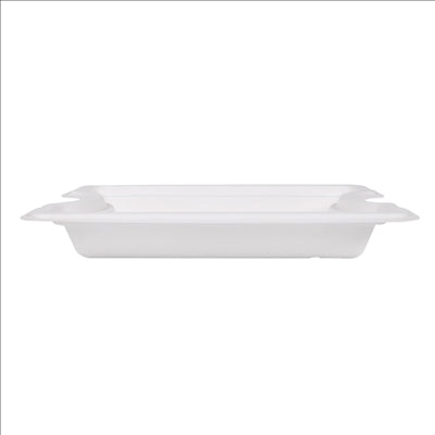 PLATEAU INTERMÉDIAIRE POUR RÉFÉRENCE 253.80 'BIONIC'  21x16,5x2,7 CM BLANC BAGASSE (400 UNITÉS)