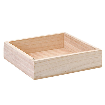 BOÎTE PRÉSENTATION BUFFET  37x21x5 CM NATUREL BOIS (1 UNITÉ)