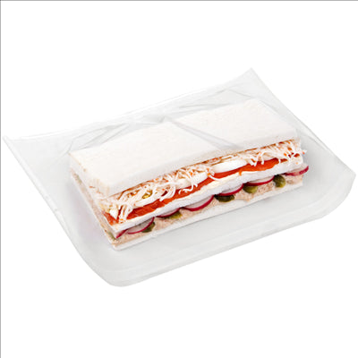 DELI PACK AUTO FERMETURE  30 G/M2 + 13 PP 28x22/20 CM BLANC KRAFT (500 UNITÉS)