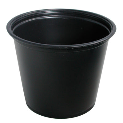 PETITS POTS MICRO-ONDABLES 165 ML Ø7,4x6 CM NOIR PP (2500 UNITÉS)