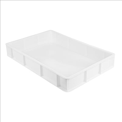 CONTENEUR EMPILABLE POUR PÂTE À PIZZA 15 L 60x40x9 CM BLANC PEHD (1 UNITÉ)