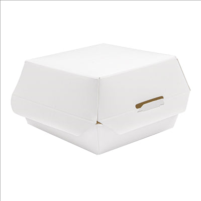 BOÎTES MINI BURGER  250 G/M2 7,3x7,7x5 CM BLANC CARTON (500 UNITÉS)