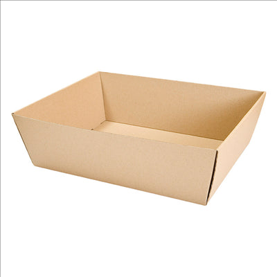 CORBEILLES MICROCANNELURE  382 G/M2 40x26x6 CM KRAFT (20 UNITÉS)