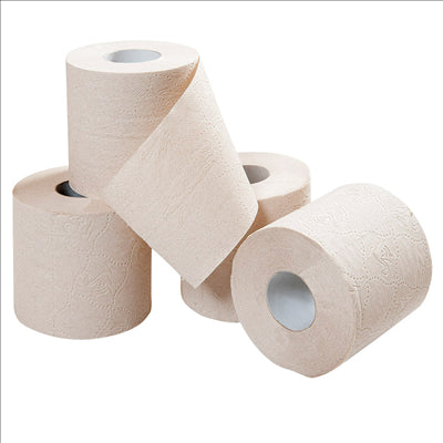 6 U. ROULEAUX HYGIENIQUES 2 PLIS  2x17 G/M2 10 CM (h) x 36 M NATUREL PAPIER RECYCLÉ (14 UNITÉS)