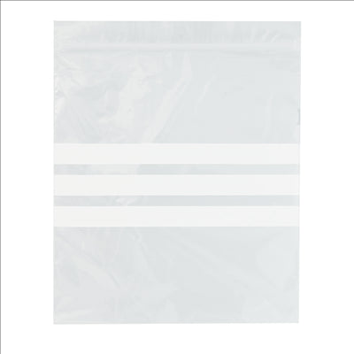 SACS 3 FRANGES AUTO-FERMETURE  92 G/M2 50µ 18x20,5 CM TRANSPARENT LDPE (500 UNITÉS)