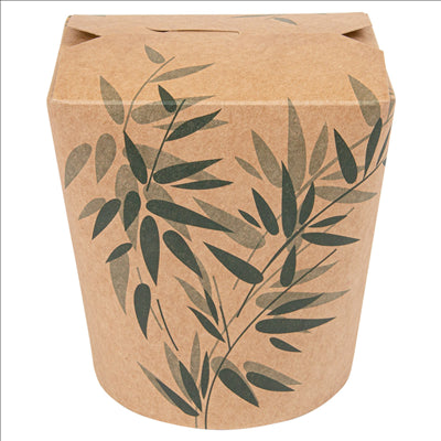 RÉCIPIENTS MULTIUSAGES MICRO-ONDABLES 'FEEL GREEN' 960 ML 275 + 25 PE G/M2 Ø9x10,8 CM MARRON CARTON (50 UNITÉS)