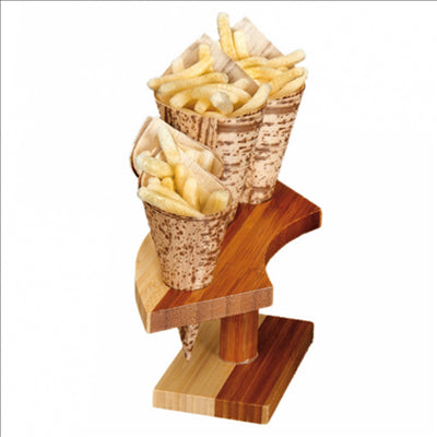 DISPLAY 4 CÔNES  26x10,5x9 CM NATUREL BAMBOU (1 UNITÉ)